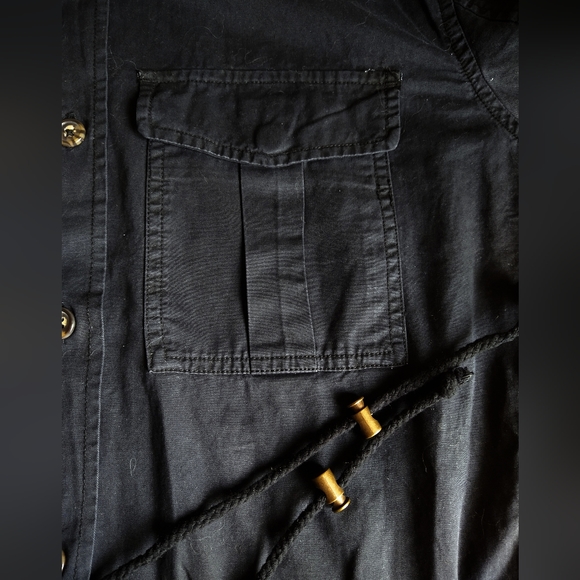 BUFFALO by DAVID BRITTON WOMEN'S MISSES SIZE XL BLACK SAFARI STYLE SHIRT/JACKET - Picture 8 of 12